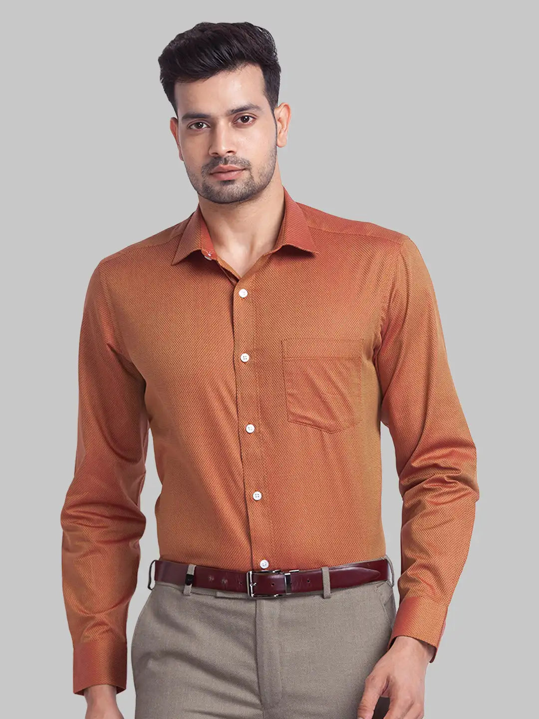 Men Regular Fit Maroon Shirt