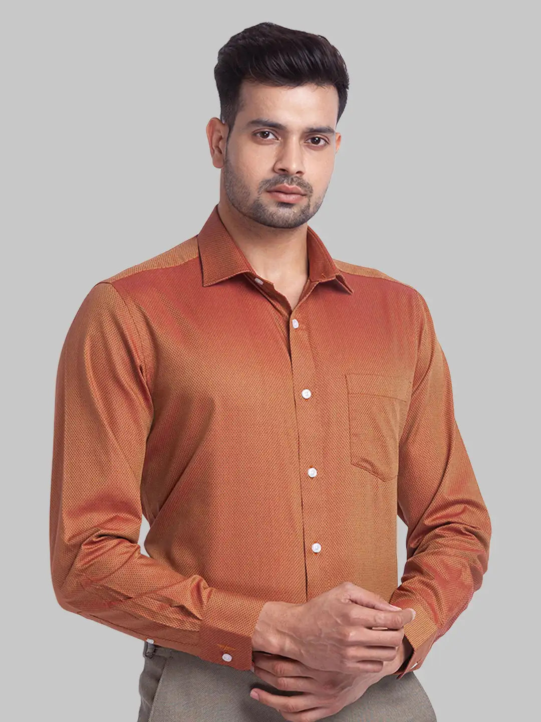 Men Regular Fit Maroon Shirt