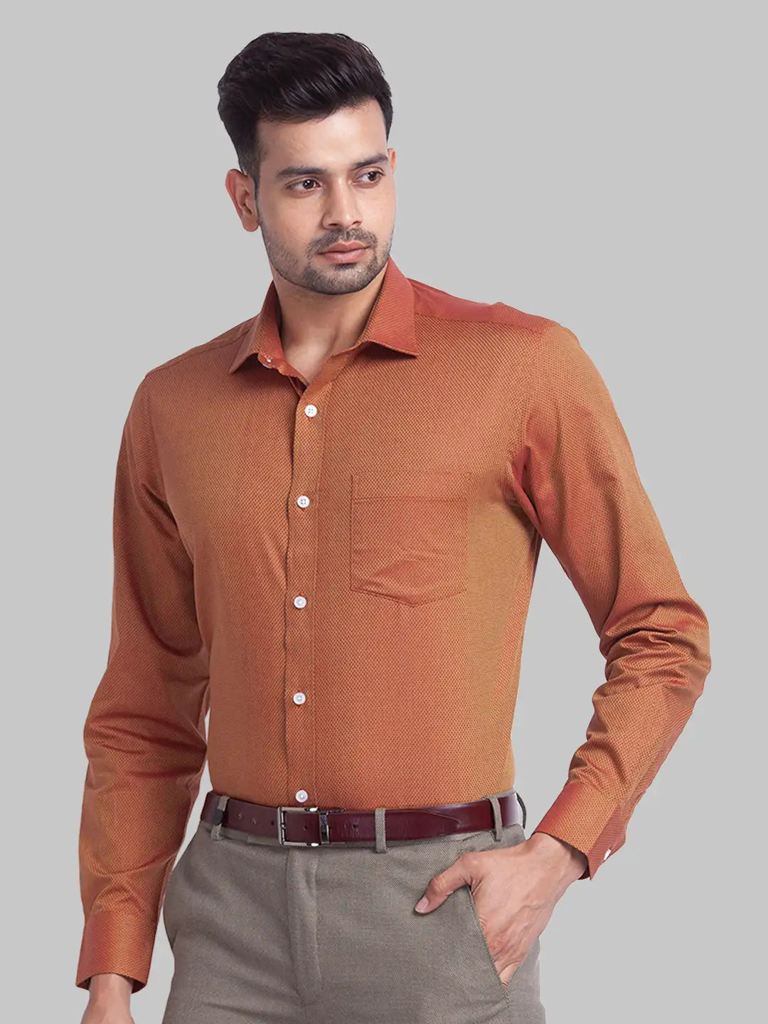 Men Regular Fit Maroon Shirt