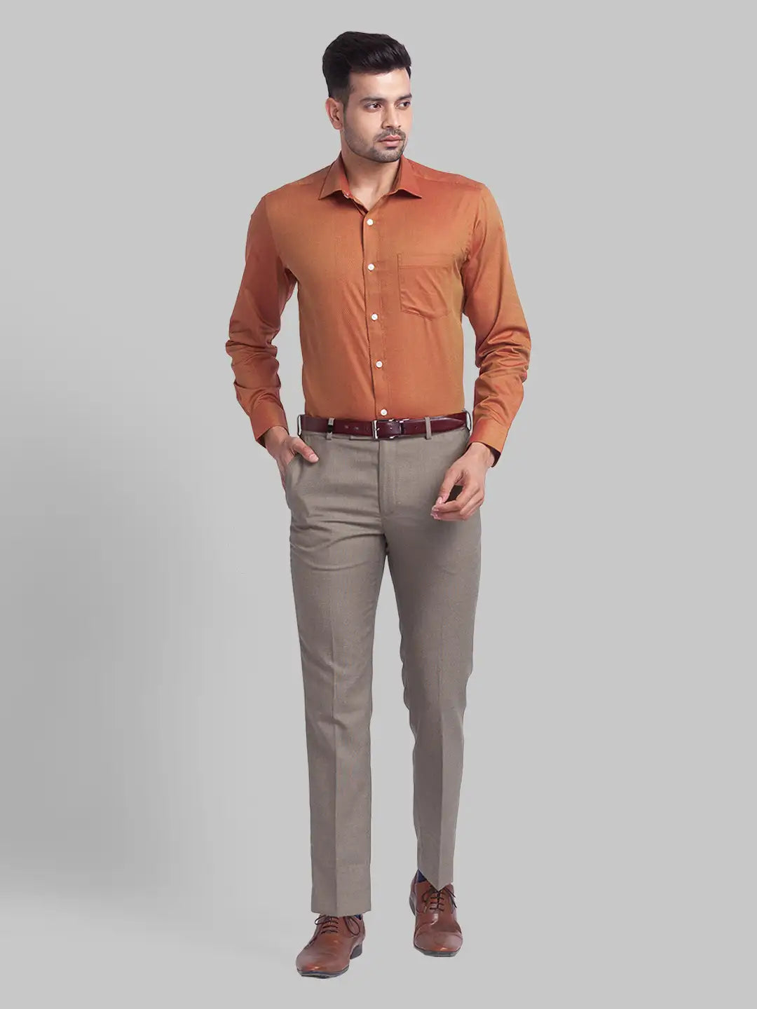 Men Regular Fit Maroon Shirt