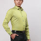 Park Avenue Men White Solid Slim Fit Cotton Blend Wing Collar Shirt