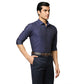 Men Slim Fit Dark Blue Shirt