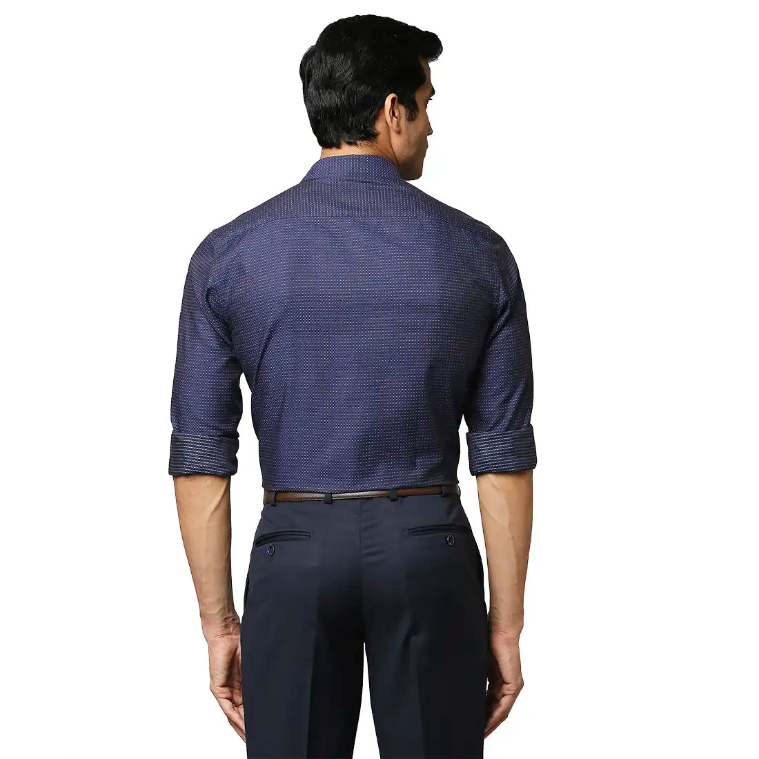 Men Slim Fit Dark Blue Shirt