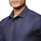 Men Slim Fit Dark Blue Shirt