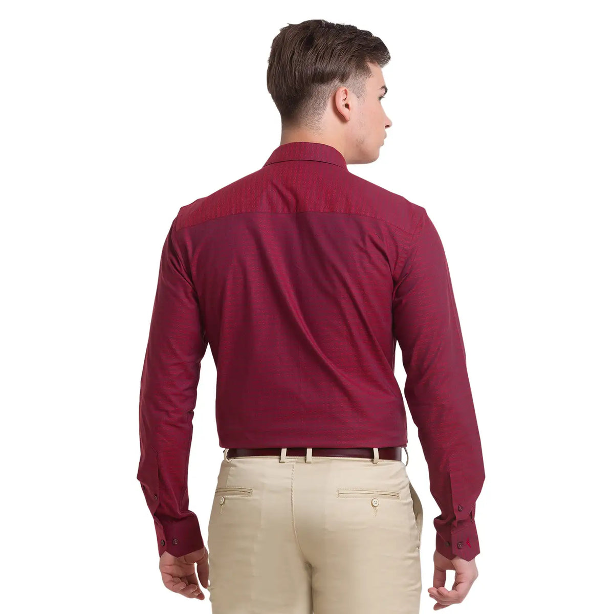 Maroon Variant Park Avenue Men Maroon Slim Fit Structure Formal Shirt – MyRaymond