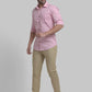 Men Slim Fit Orange Shirt
