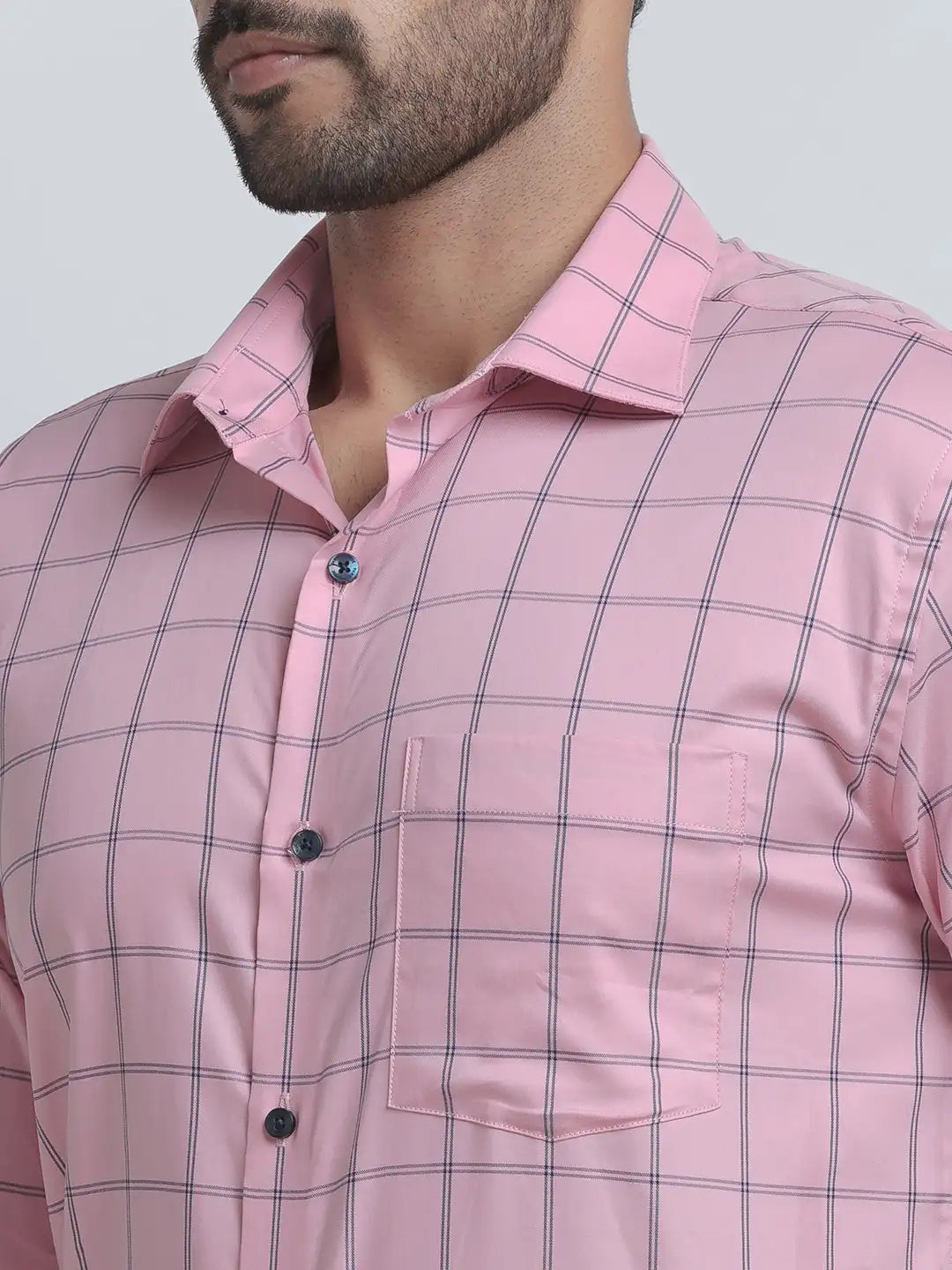 Men Slim Fit Orange Shirt
