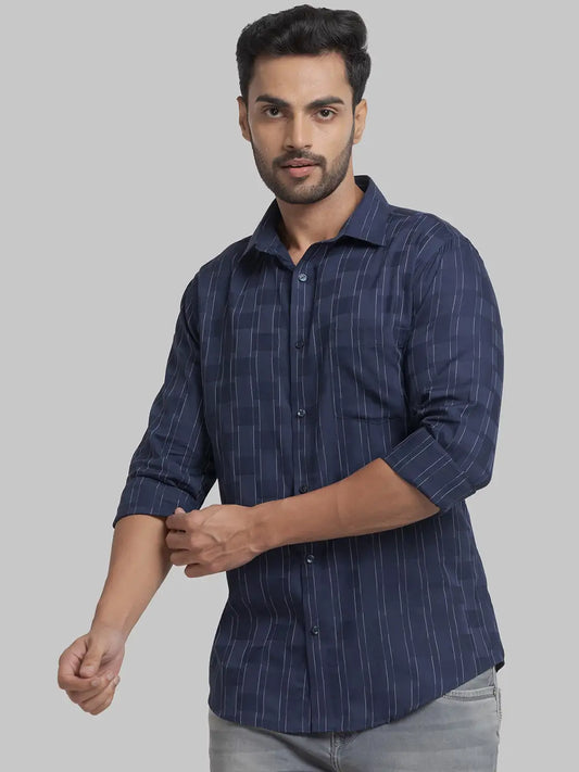 Men Slim Fit Maroon Shirt
