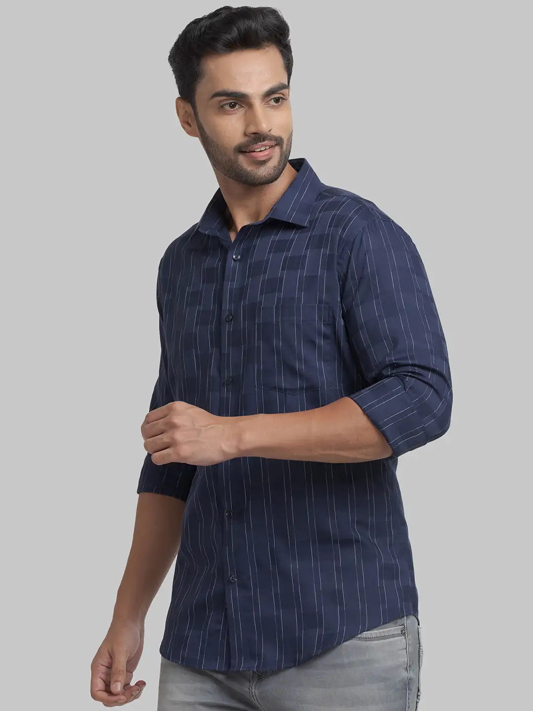 Men Slim Fit Maroon Shirt