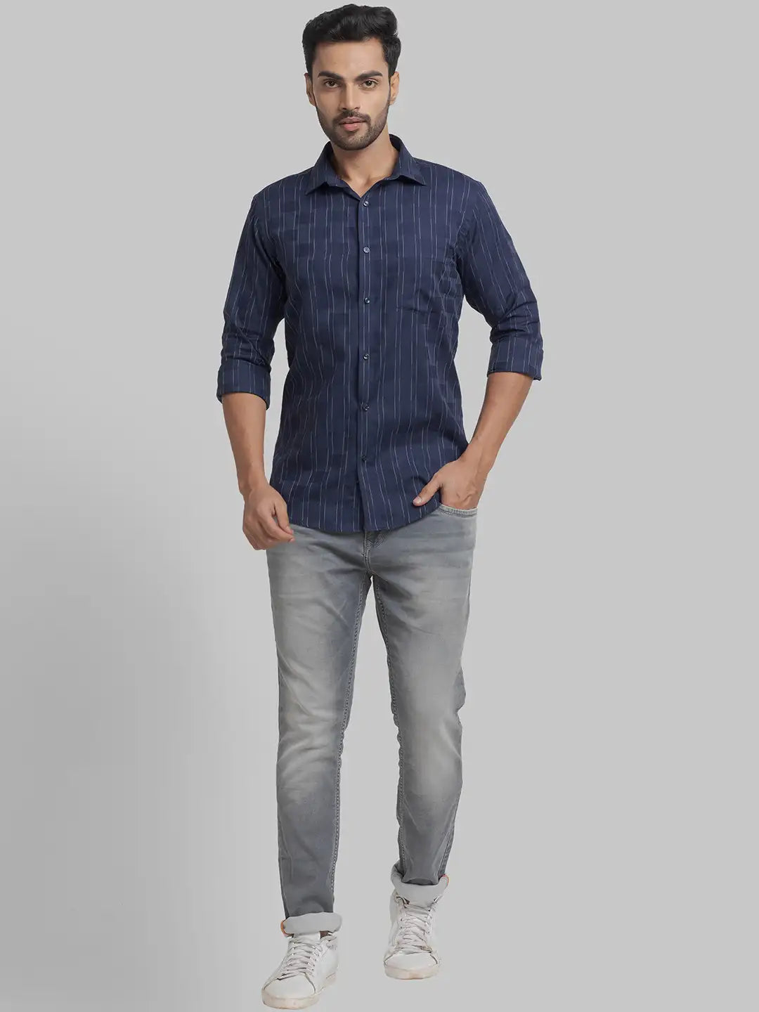 Men Slim Fit Maroon Shirt