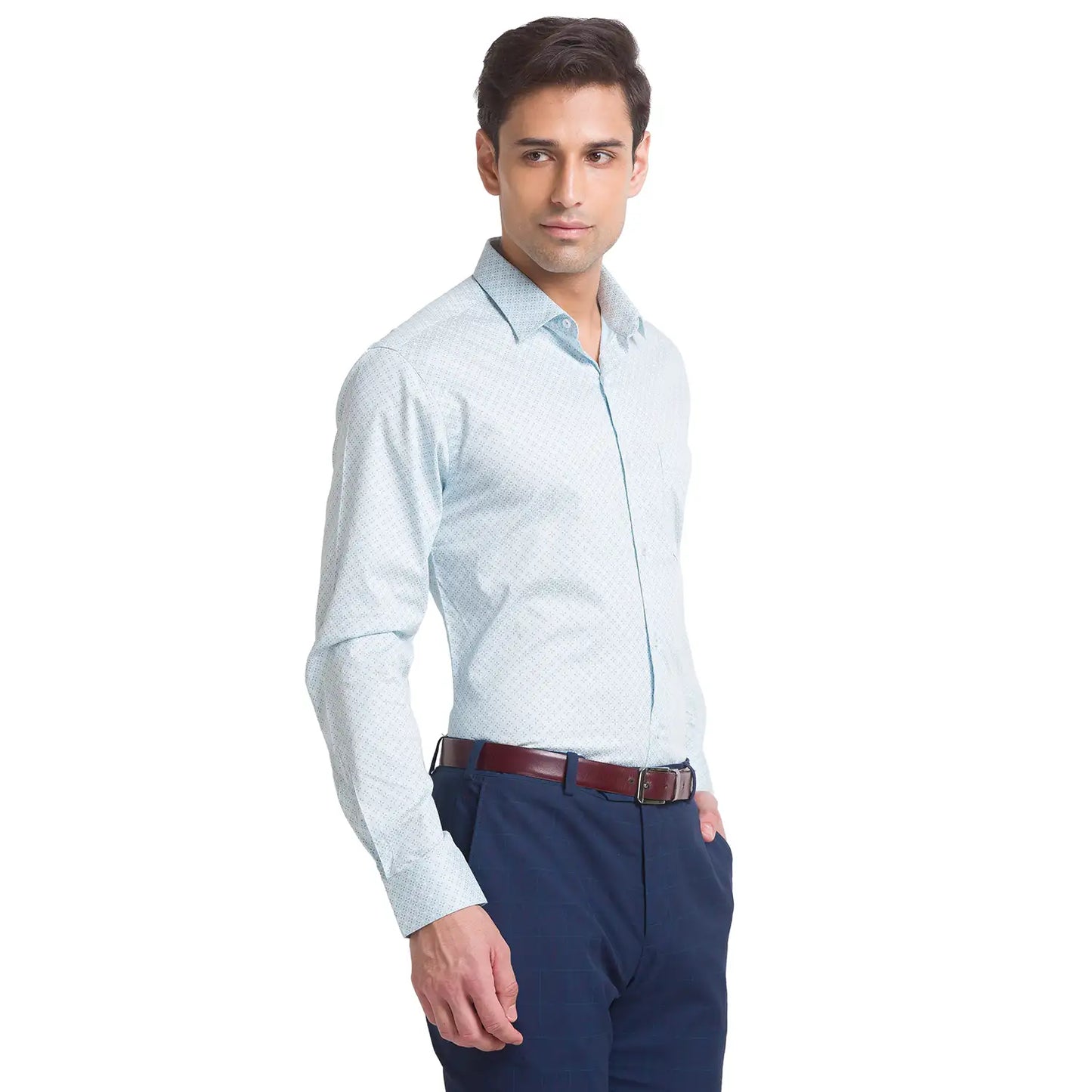 Men Slim Fit Medium Violet Shirt