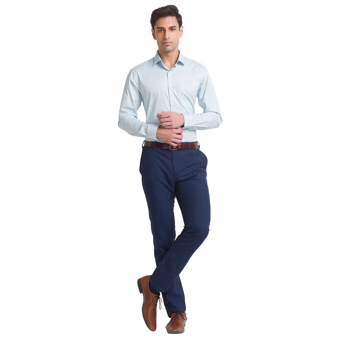 Men Slim Fit Medium Violet Shirt