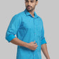 Men Slim Fit Yellow Shirt