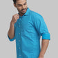 Men Slim Fit Yellow Shirt