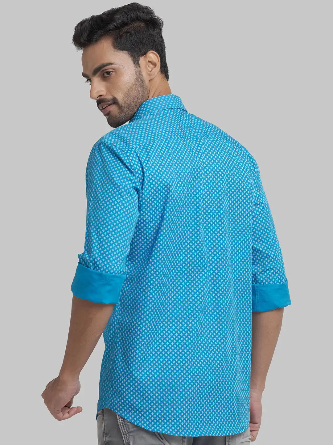Men Slim Fit Yellow Shirt