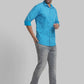 Men Slim Fit Yellow Shirt