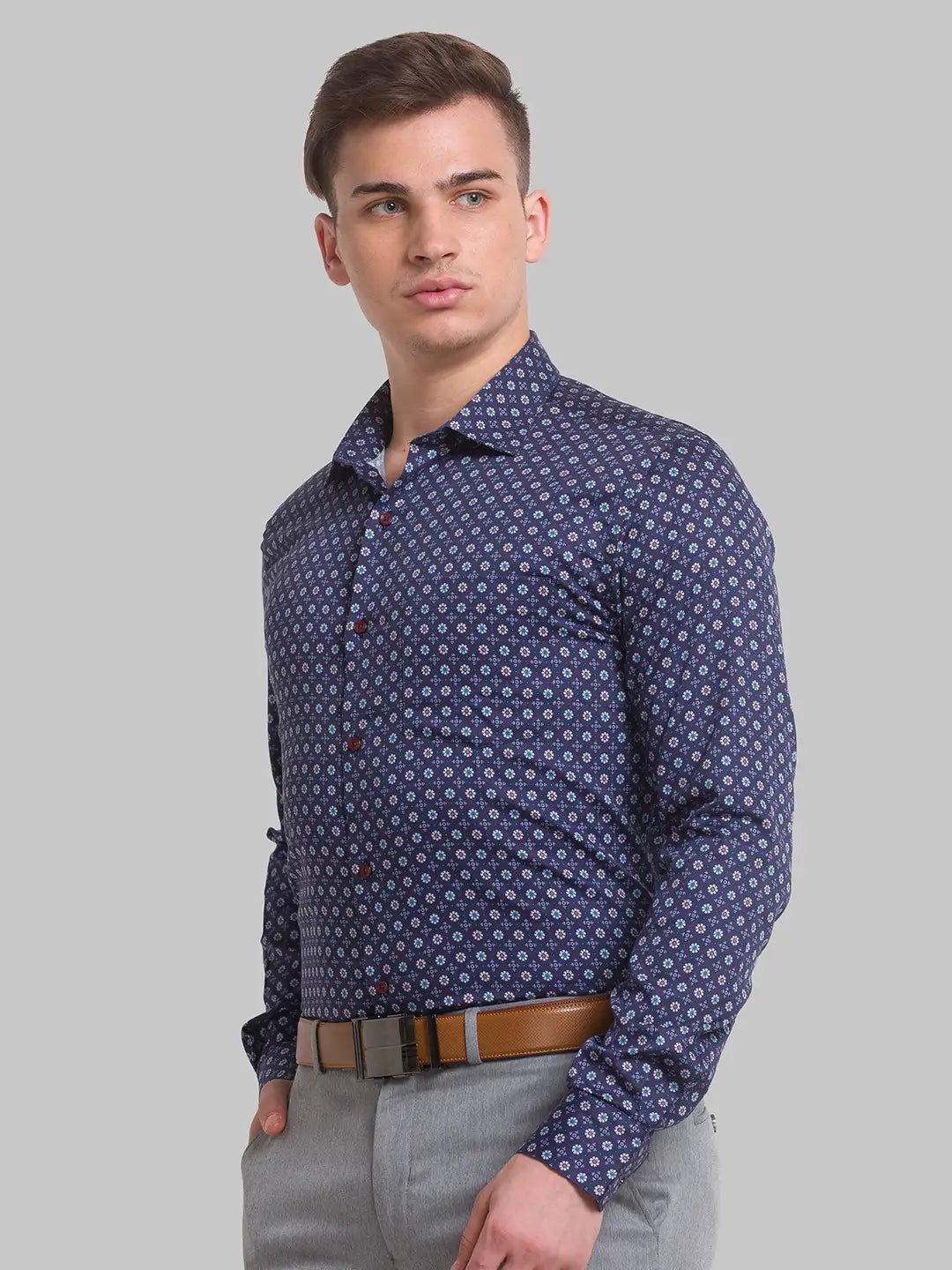 Men Slim Fit White Shirt