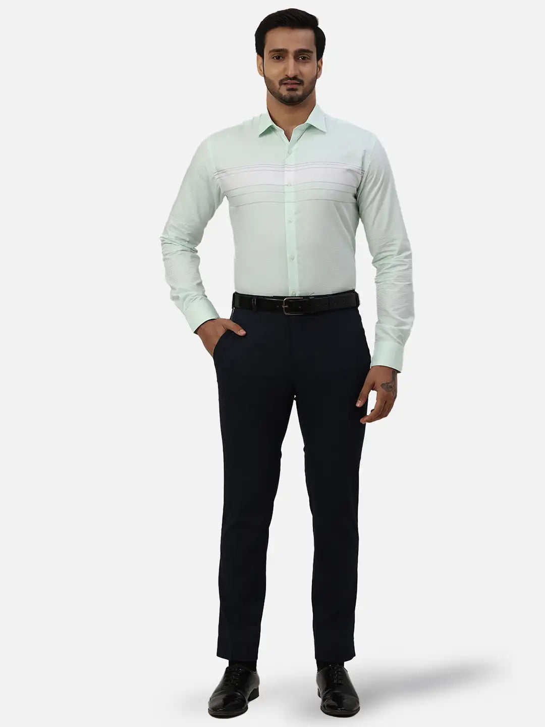 Men Slim Fit Blue Shirt