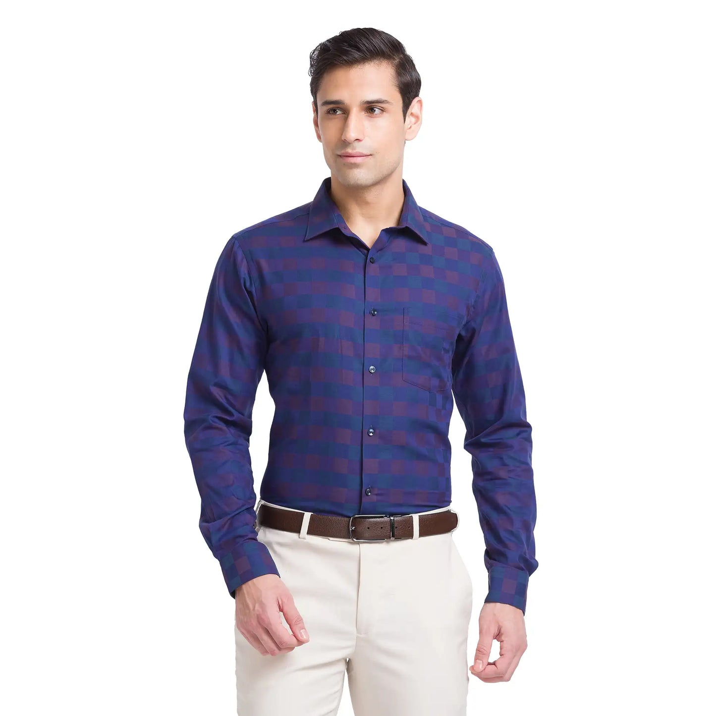 Men Slim Fit Maroon Shirt