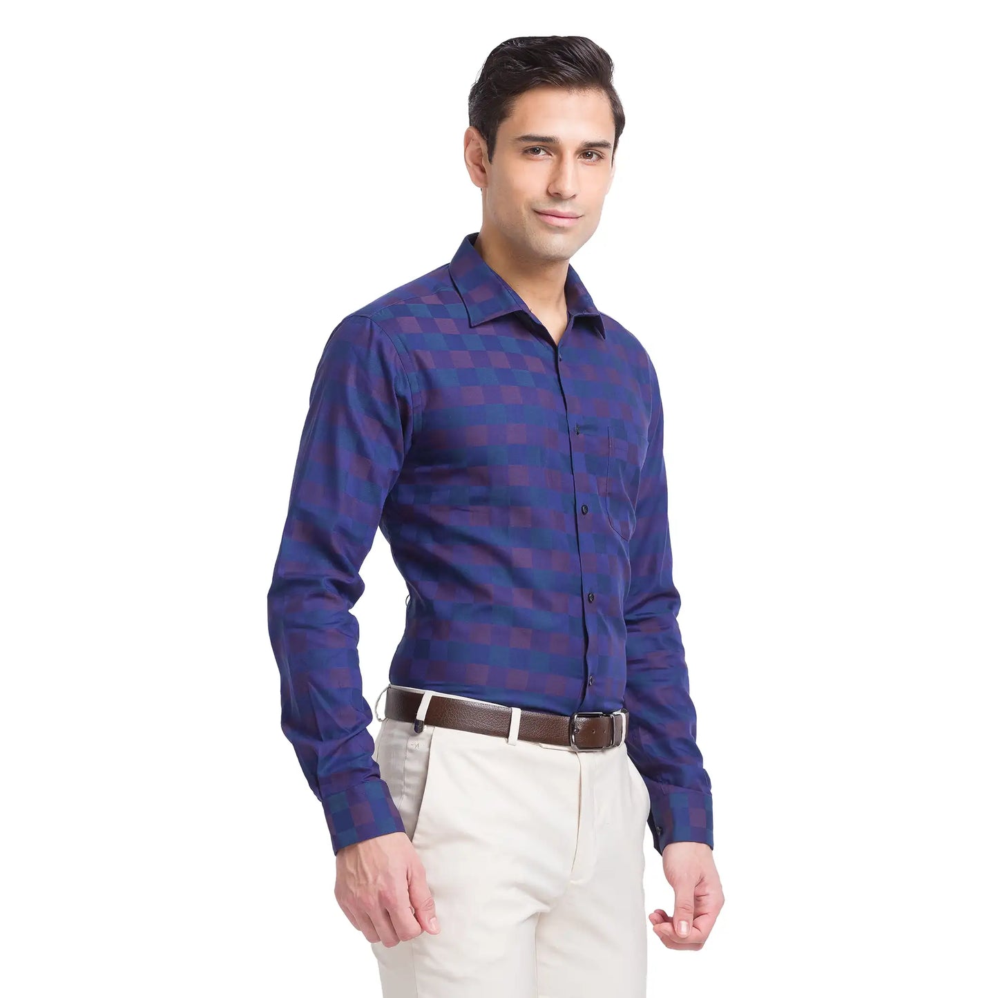 Men Slim Fit Maroon Shirt