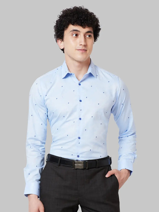 Men Slim Fit Yellow Shirt