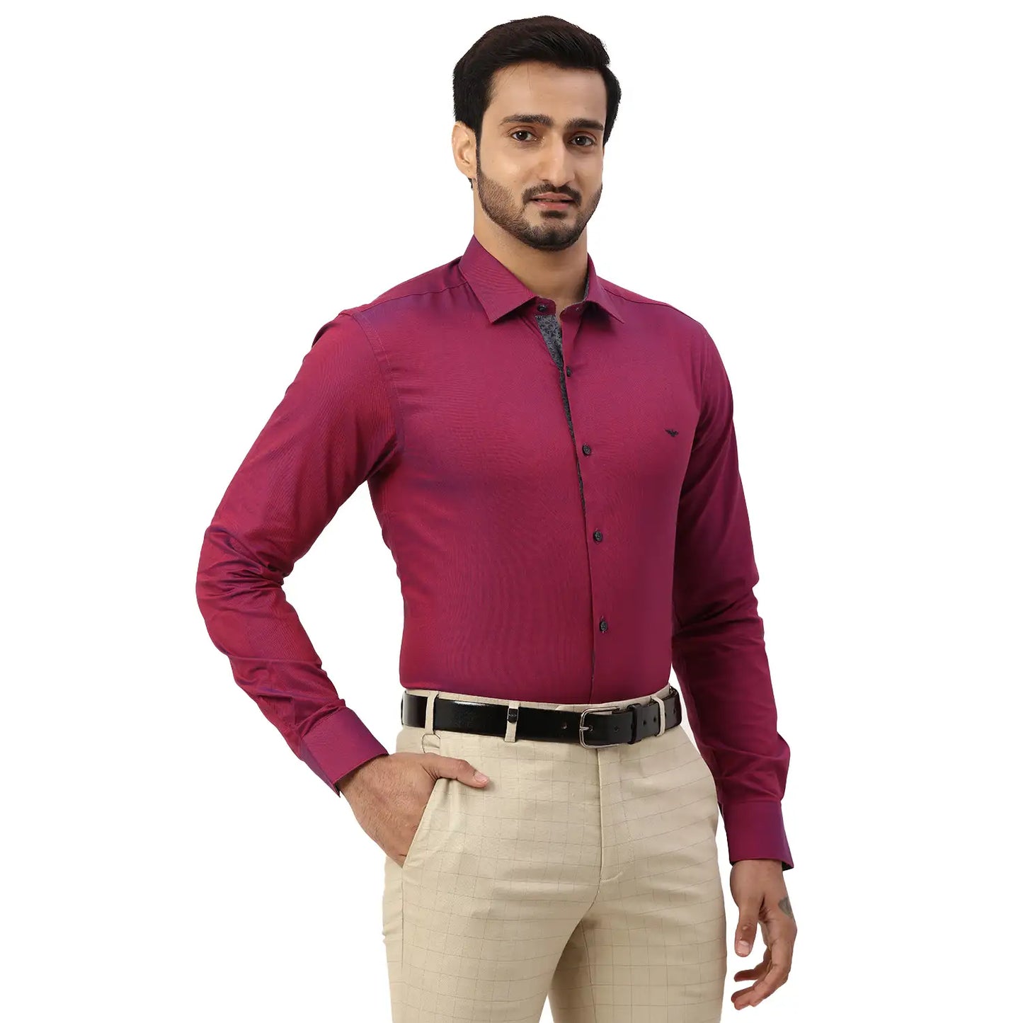Men Blue Super Slim Fit Structure Viscose Polyester Blend Suit