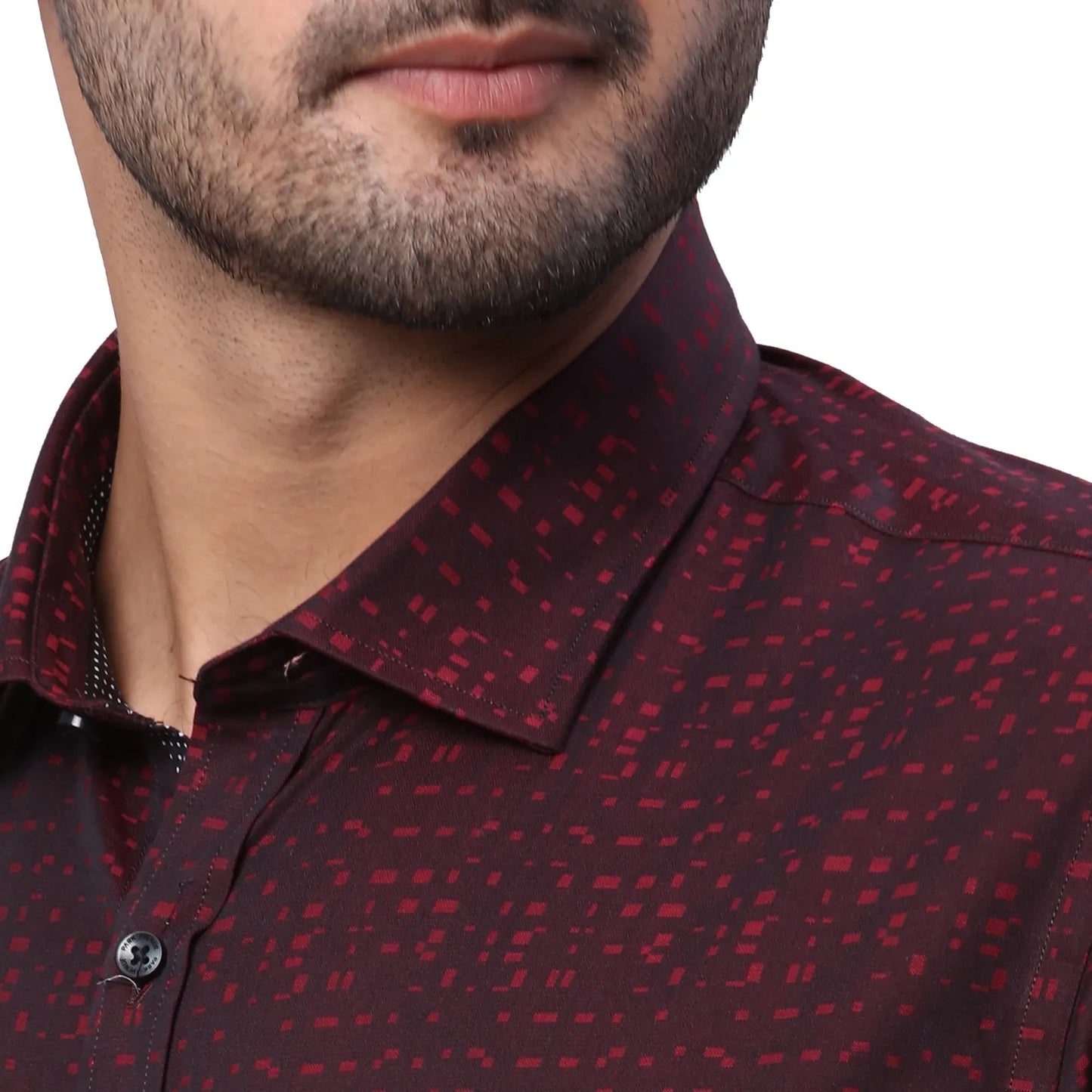 Park Avenue Men Blue Print Slim Fit Cotton Round Neck T-Shirt
