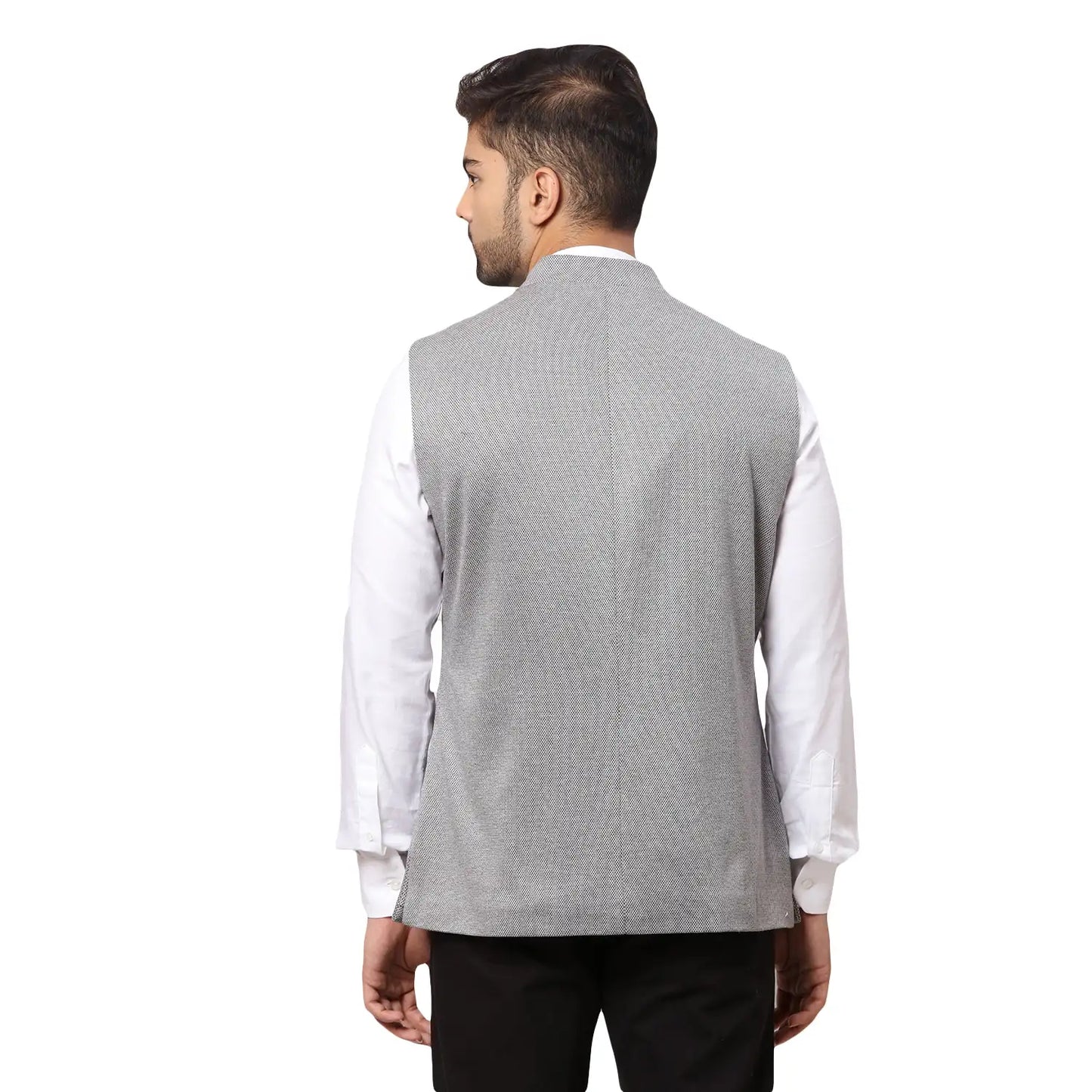 Men Slim Fit Green Bundi