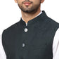 Men Slim Fit Maroon Bundi