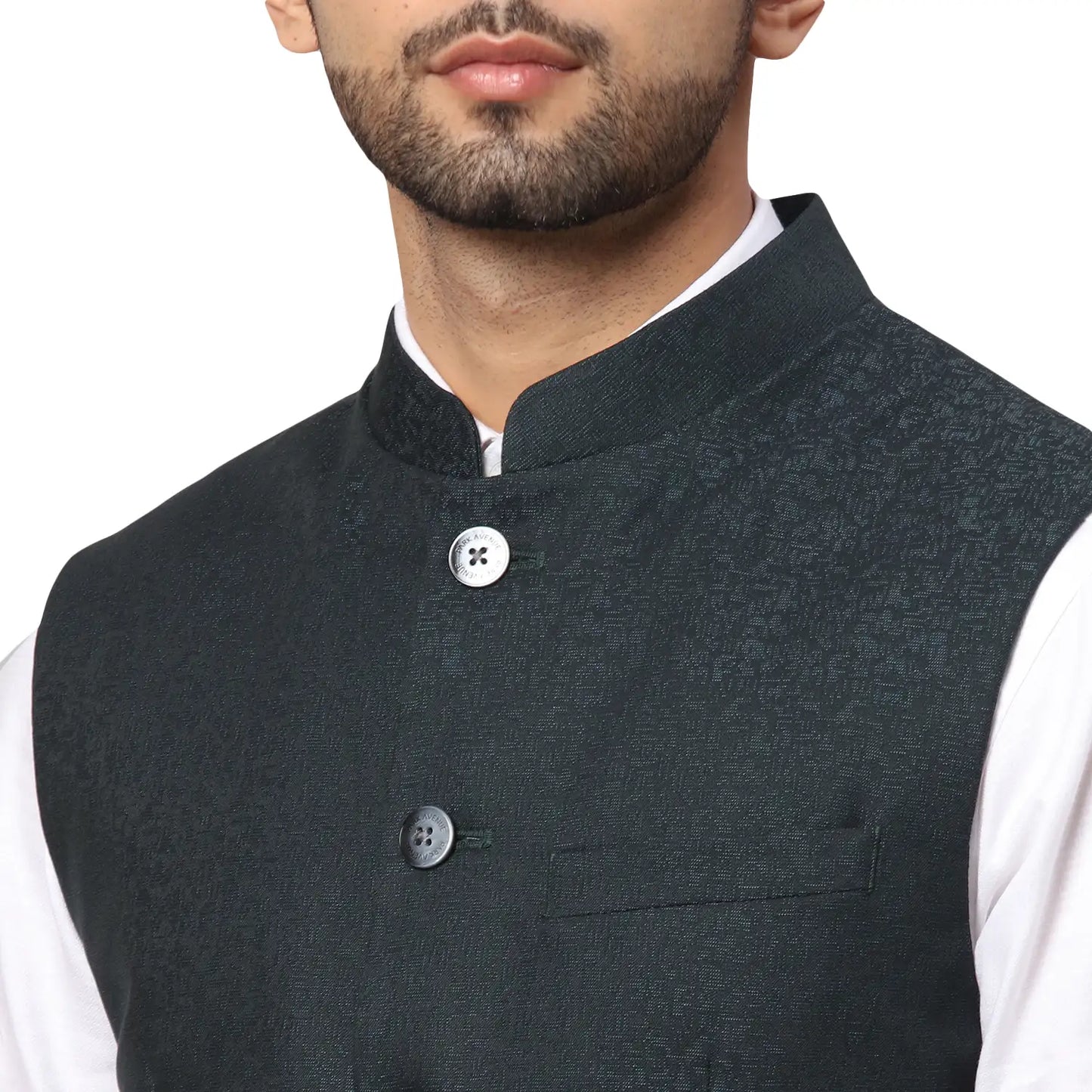 Men Slim Fit Maroon Bundi