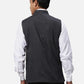 Park Avenue Men Green Chambray Slim Fit Polyester Blend Waist Coat