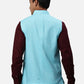Park Avenue Men White Chambray Slim Fit Polyester Blend Waist Coat