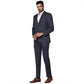 Men Regular fit Dark Blue Suit