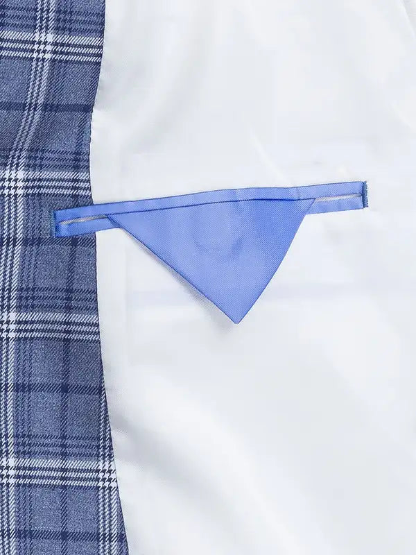 Men Super Slim Fit Blue Jacket