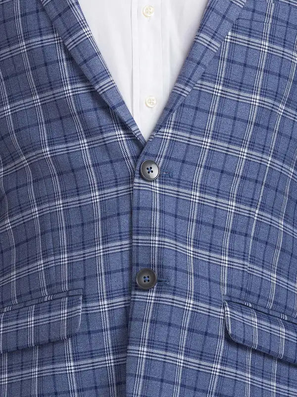 Men Super Slim Fit Blue Jacket