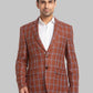 Men Regular Fit Brown Blazer