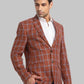 Men Regular Fit Brown Blazer