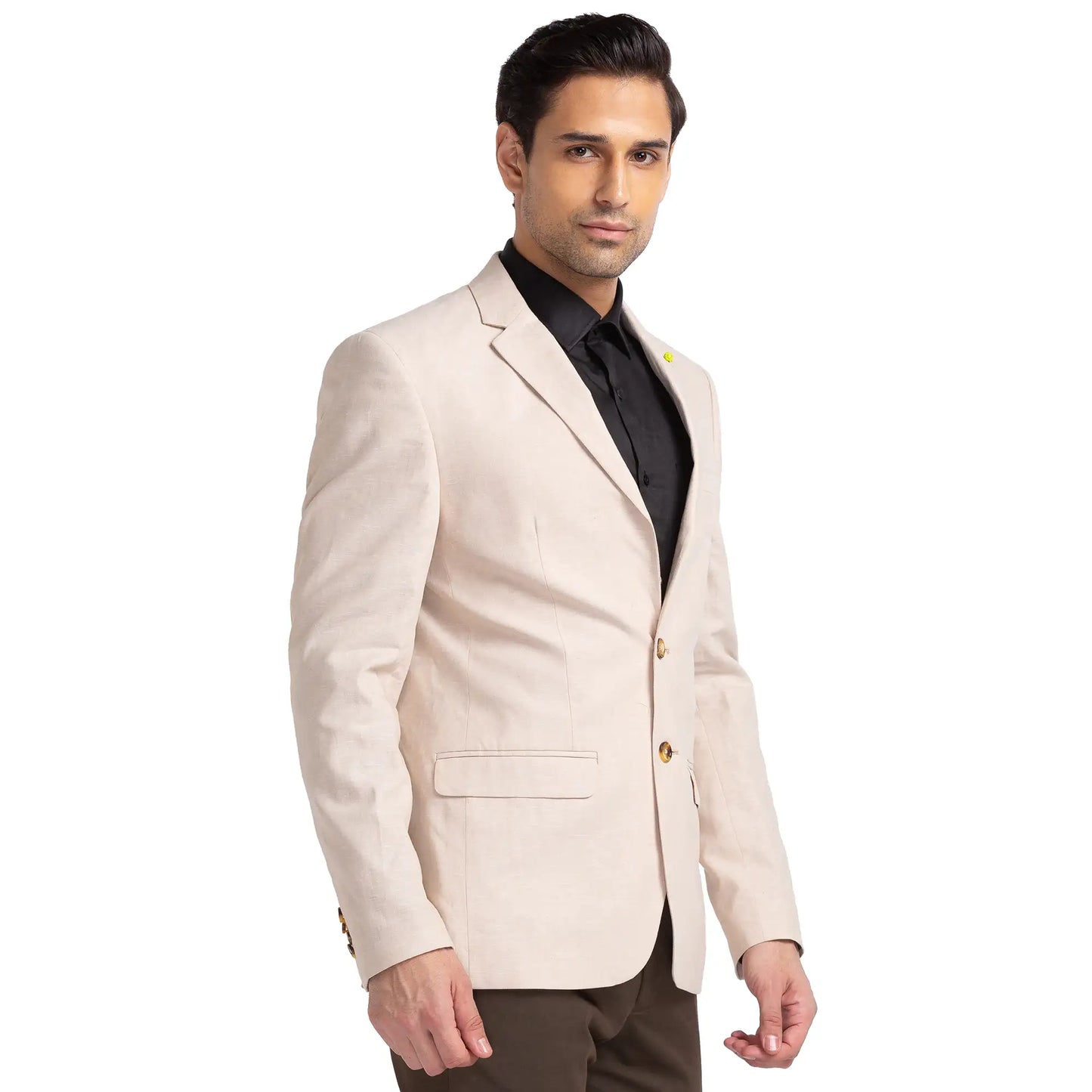 Men Super Slim Fit Grey Blazer