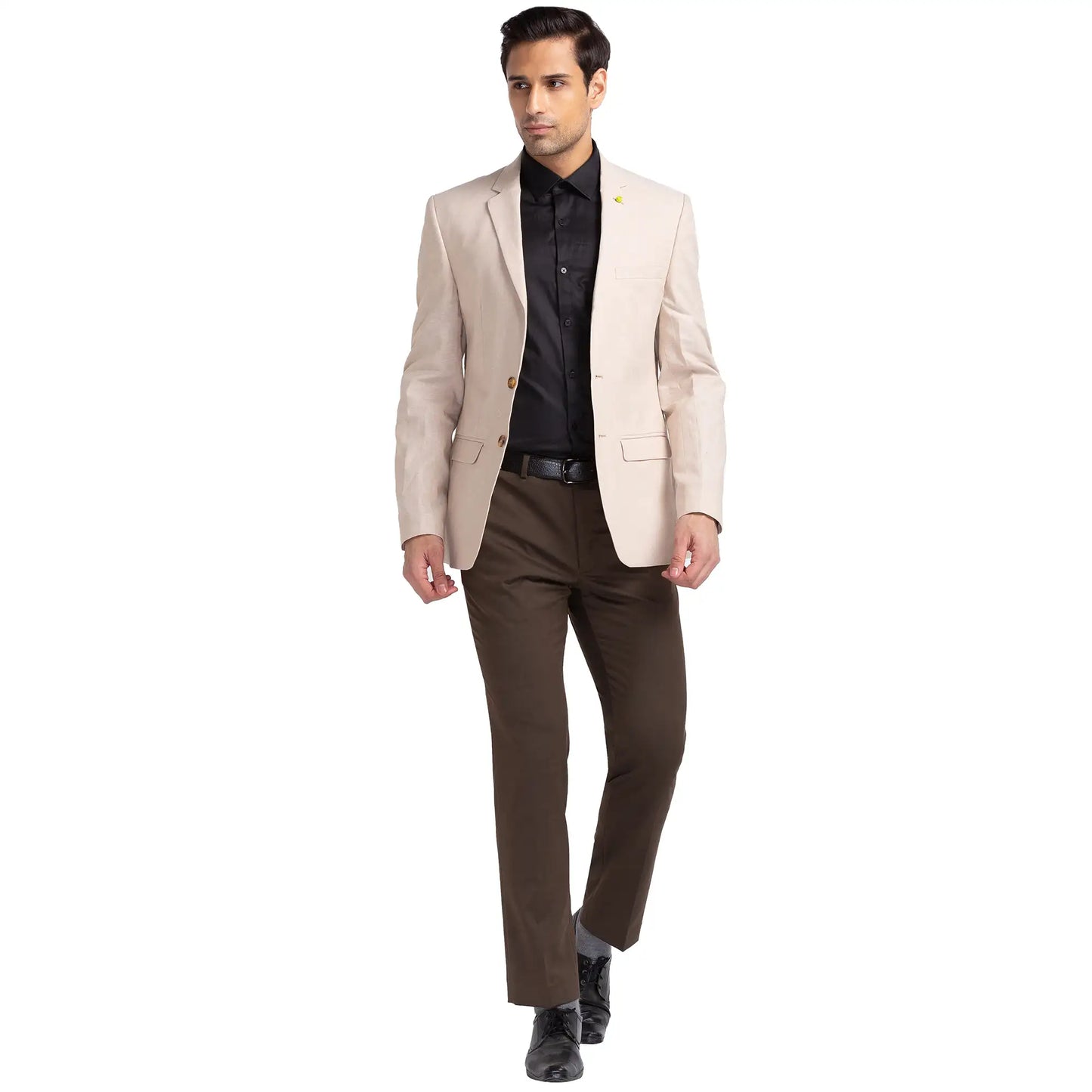 Men Super Slim Fit Grey Blazer