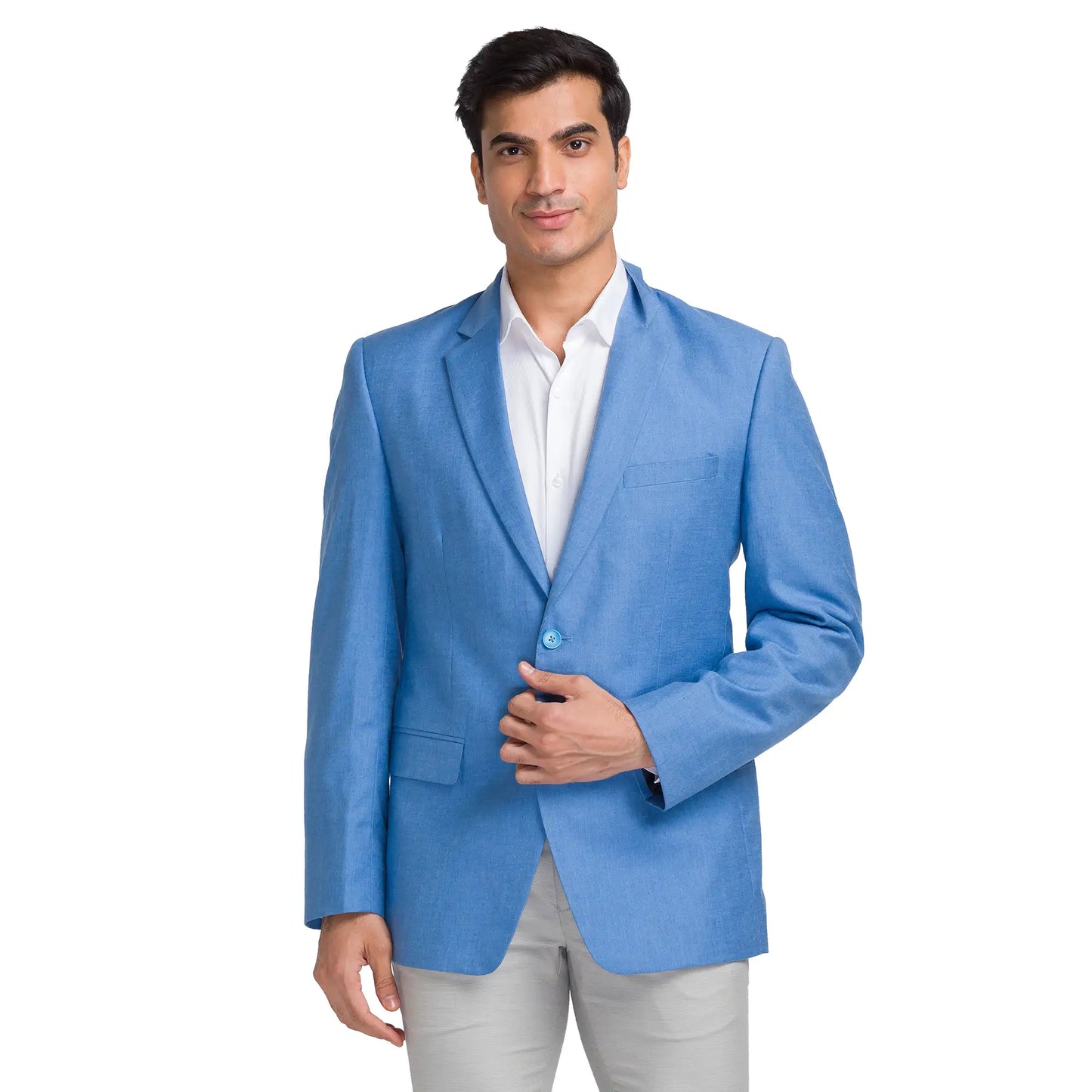 Men Slim Fit Pink Blazer