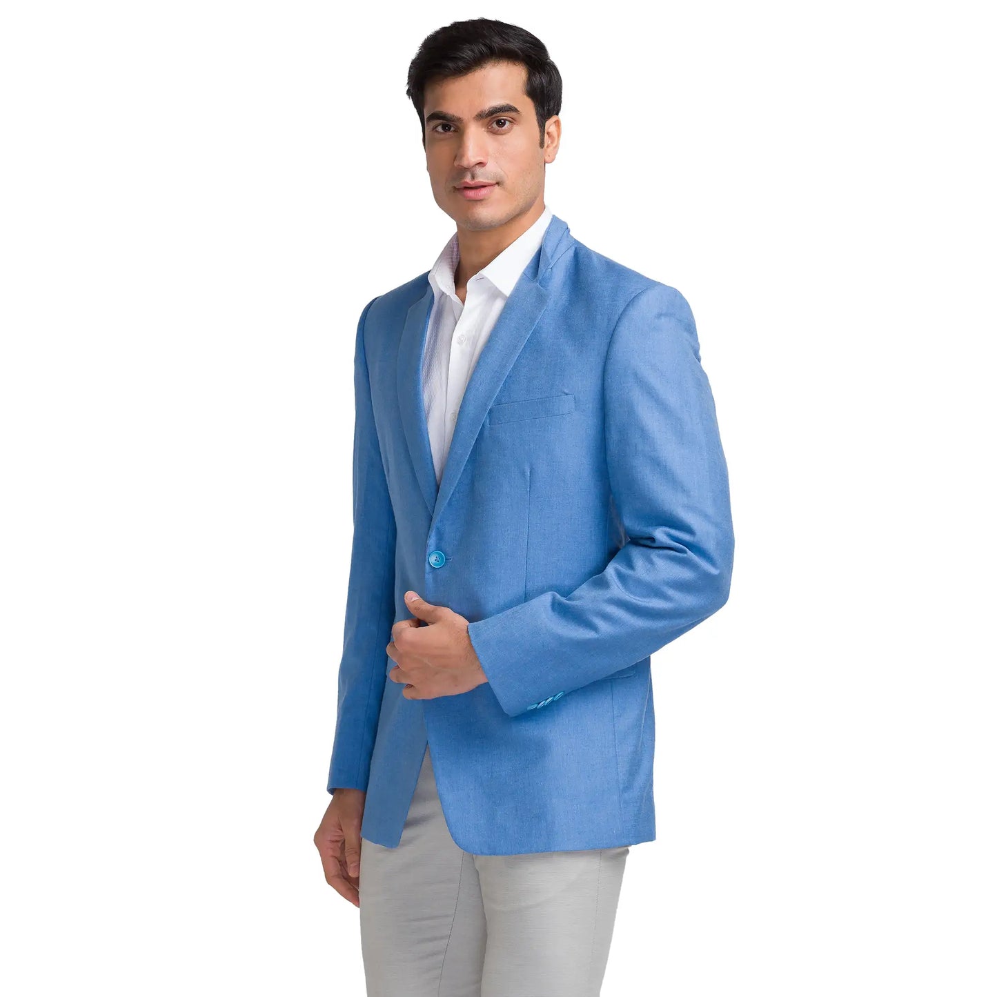 Men Slim Fit Pink Blazer