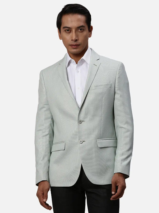 Park Avenue Slim Fit Checkered Dark Blue Blazer