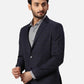 Park Avenue Slim Fit Checkered Black Blazer