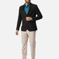 Park Avenue Slim Fit Self Design Fancy Blue Blazer