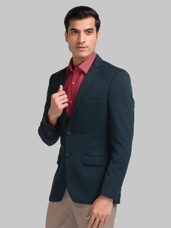 Men Tailored Fit Violet Blazer