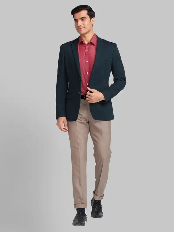 Men Tailored Fit Violet Blazer