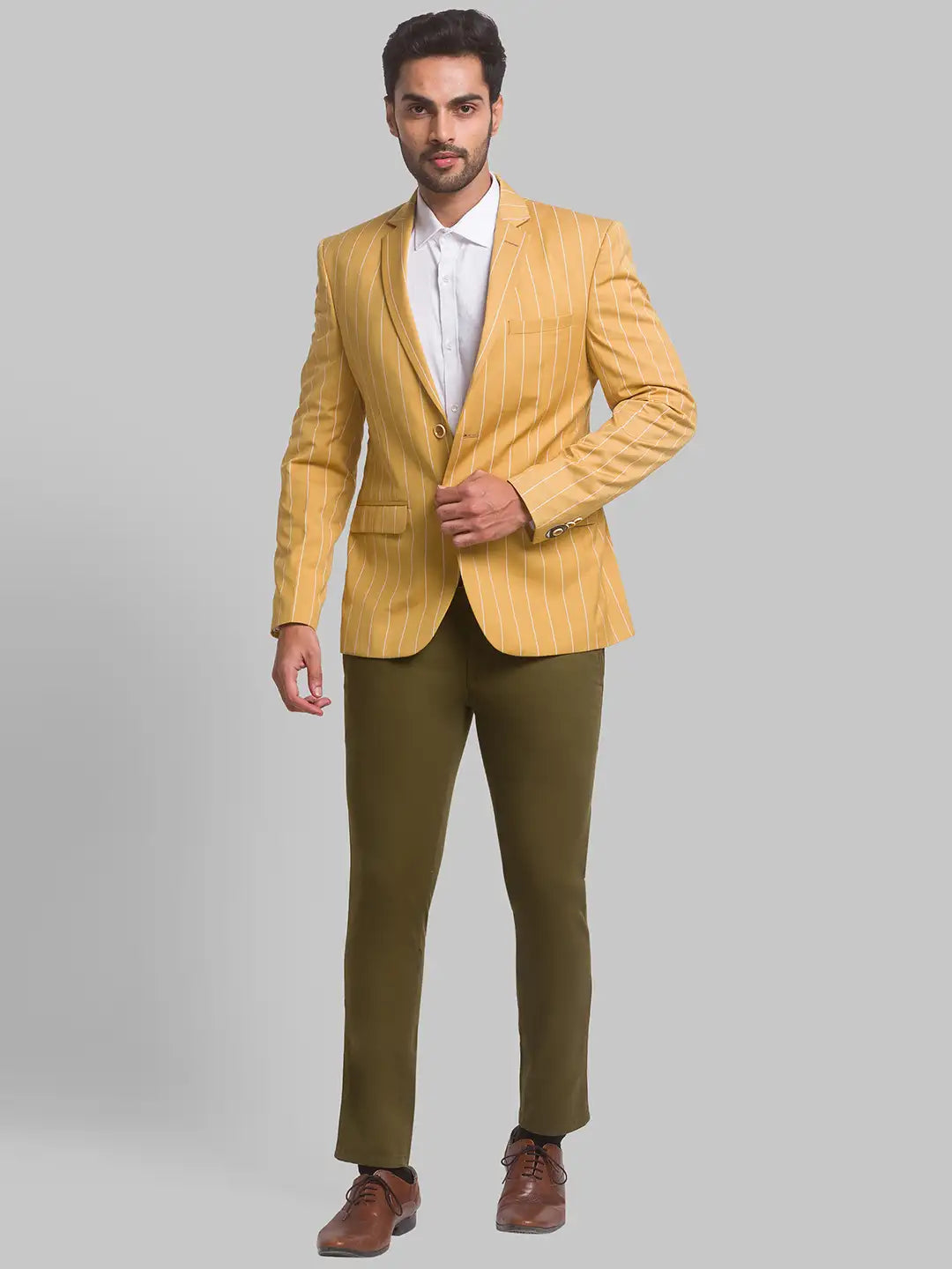 Men Regular Fit Blue Jacket