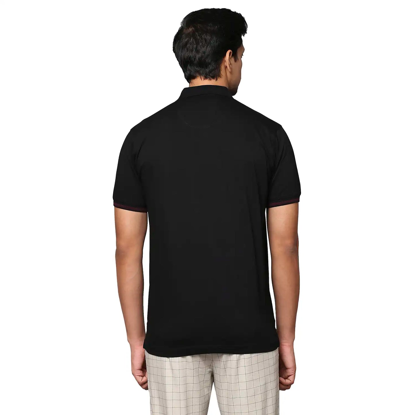 Men Slim Fit Dark Green Polo