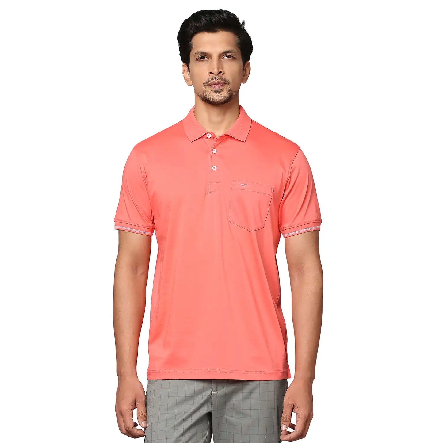Men Slim Fit Dark Blue Polo