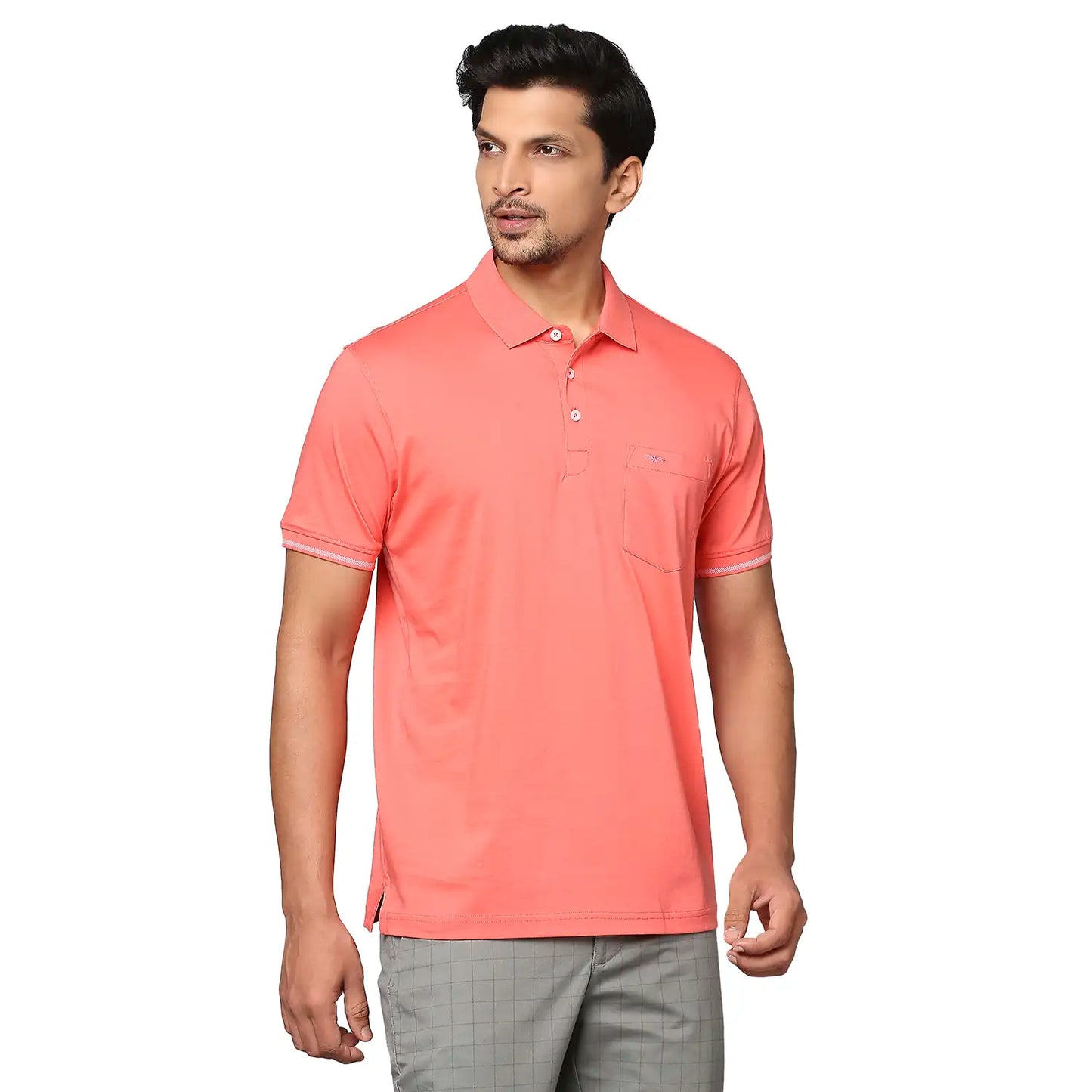 Men Slim Fit Dark Blue Polo